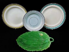 WELSH POTTERY GROUP, comprising late 18th / early 19th Century pearlware plates, one with