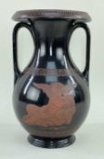 SMALL SWANSEA DILLWYN ETRUSCAN POTTERY PELIKE 1847-1850 of Classical Italo-Greek form, having twin