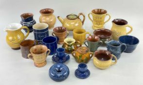 LARGE GROUP OF EWENNY POTTERY including commemorative mugs Provenance: collection of late Peter