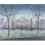 ‡ MARION REES oil on canvas - From the south bank, signed, 40 x 50cms Provenance: private collection
