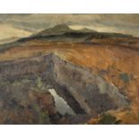 ‡ CYRIL MANN (British, 1911-1980) oil on board - mountain landscaoe, signed and framed, 38.5 x 49cms