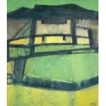 ‡ JILL JEFFERY (British contemporary) pastel - 'Pembrokeshire Pattern' cottage in landscape, signed,