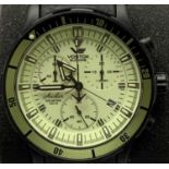 VOSTOK EUROPE ANCHOR MEN'S WRISTWATCH - with leather strap, in presentation box with spare strap,