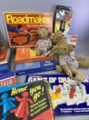 VINTAGE GAMES & TOYS - an assortment to include Hornby, Lego, also, soft toys