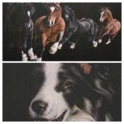 A DAVIDSON limited edition prints (2) - one being (245/395) - four galloping horses titled '