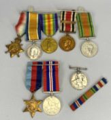 WWI - WW2 MILITARY MEDAL GROUP & SERVICE GROUP OF 5 PLUS ADDITIONALS - the group consisting of