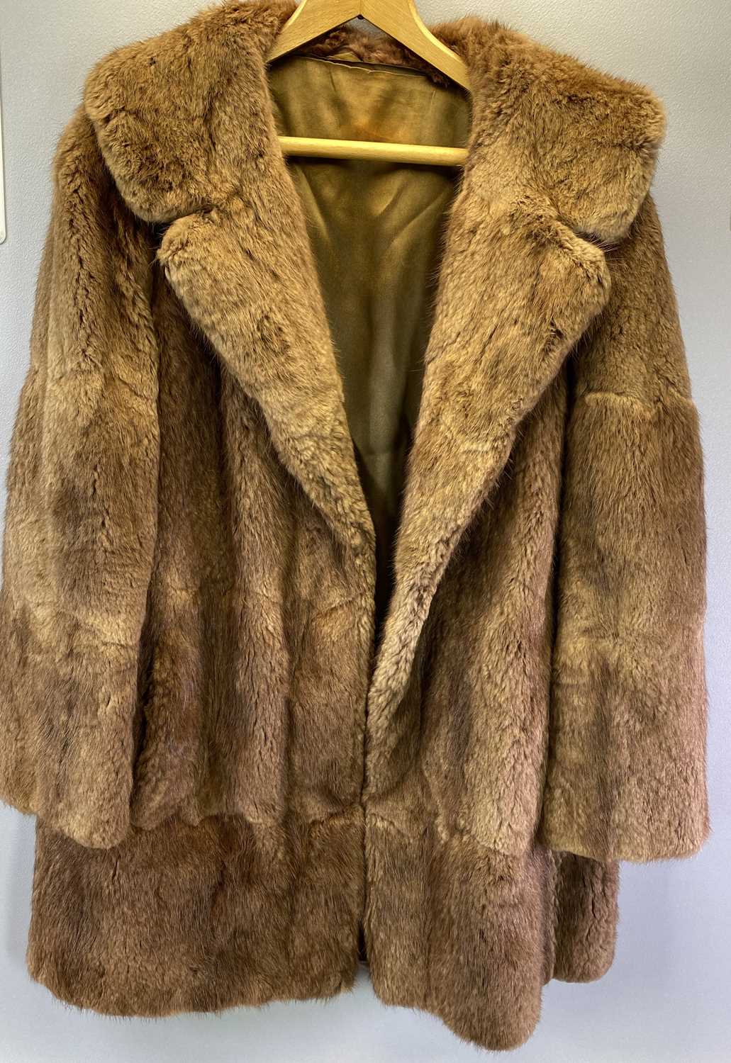 VINTAGE FURS - a coat, two stoles and a hat - Image 2 of 7