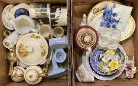 VICTORIAN ROCOCO, RELIEF DECORATED & OTHER POTTERY & PORCELAIN GROUP - within 2 boxes