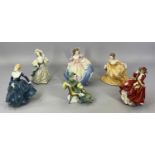 ROYAL DOULTON FIGURINES - Angela HN3419 (exclusive and signed), Grand Manor HN2723, Ascot HN2356,