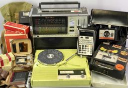 VINTAGE AUDIO & PHOTOGRAPHY ITEMS to include Polaroid Colorpack 80 camera, an eight band radio,