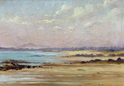 HEATHER CRAIGMILE oil on canvas - Anglesey coastalscape, signed and dated 1986, 35 x 52cms
