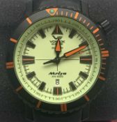 VOSTOK EUROPE MRIYA AN-225 WRISTWATCH - with leather strap, in presentation box with spare straps,