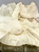 VINTAGE WEDDING DRESS - labelled 'Emerson' and associated garments