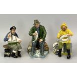 ROYAL DOULTON FIGURES (3) - 'The Boatman' HN2417, 18cms tall, 'A Good Catch' HN2258, 18cms tall