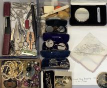 VINTAGE & LATER COSTUME JEWELLERY & COLLECTABLES GROUP - to include gent's tie clips, cufflinks,