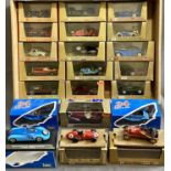 BRUMM SERIE ORO DIECAST CLASSIC VEHICLES and three IXO 24 Heuers Du Mans racing cars in display