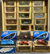 BRUMM SERIE ORO DIECAST CLASSIC VEHICLES and three IXO 24 Heuers Du Mans racing cars in display