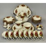 ROYAL ALBERT OLD COUNTRY ROSES TEAWARE - approximately 32 pieces