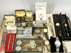 LADY'S & GENT'S FASHION WATCHES, Wedgwood and other cufflinks, coinage and other collectables