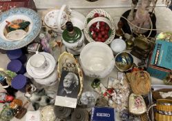 CHINA & MISCELLANEOUS ASSORTMENT - to include continental figurines, Beatrix Potter snow globe,