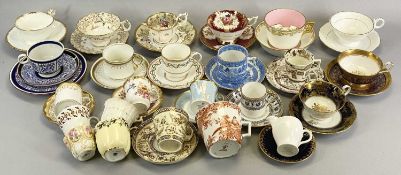 VICTORIAN & LATER CABINET CUPS & SAUCERS COLLECTION - 18 cups and saucers plus odds, makers