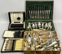 CASED & LOOSE EPNS & OTHER CUTLERY - a good quantity to include a 46 piece canteen of Community