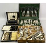 CASED & LOOSE EPNS & OTHER CUTLERY - a good quantity to include a 46 piece canteen of Community