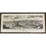 ROBERT WHITWORTH antique engraving - a very impressive example 'The Southwest Prospect of Manchester