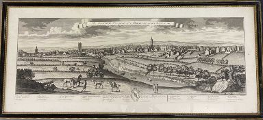 ROBERT WHITWORTH antique engraving - a very impressive example 'The Southwest Prospect of Manchester