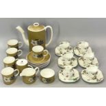 WEDGWOOD SUSIE COOPER OLD GOLD CAMELIA COFFEE WARE - approximately 15 pieces and a small quantity of