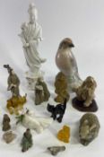 CONTINENTAL/ORIENTAL & OTHER CABINET FIGURINES, BIRDS & ANIMALS - a small collection to include a