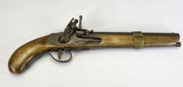 REPRODUCTION FLINTLOCK PISTOL WITH RAM ROD - 38cms overall L