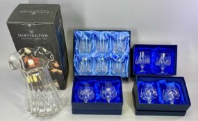 GLASSWARE - to include boxed Dartington crystal vase, 29cms tall, boxed John Jenkins tumblers,