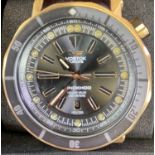 VOSTOK EUROPE LUNOKHOD HELIUM VALVE WRISTWATCH - with leather strap, in original presentation case