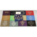 ELIZABETH II COINAGE OF GREAT BRITAIN & NORTHERN IRELAND YEAR PROOF SETS BY ROYAL MINT (13) - a