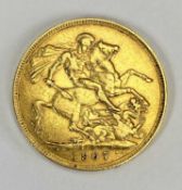 EDWARD VII FULL GOLD SOVEREIGN DATED 1907 - 8grms
