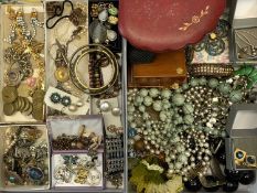 VINTAGE & LATER COSTUME JEWELLERY, continental coinage and a small quantity of Clogau Gold and other