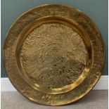 SUBSTANTIAL BRASS CHARGER - 91cms diam