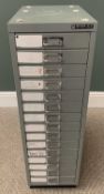 MULTI-DRAWER METAL FILING CABINET - 94cms H x 28cms W x 41cms D