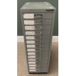 MULTI-DRAWER METAL FILING CABINET - 94cms H x 28cms W x 41cms D