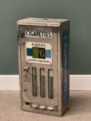 VINTAGE WALL MOUNT CIGARETTE VENDING MACHINE - for Player's No 6 cigarettes, 84cms H, 41cms W, 24cms