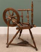 VINTAGE SPINNING WHEEL, 87cms H, 70cms W, 40cms D