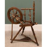 VINTAGE SPINNING WHEEL, 87cms H, 70cms W, 40cms D