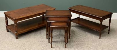 OCCASIONAL FURNITURE, AN ASSORTMENT - two Long John coffee tables, pine - 47cms H, 107cms W, 53cms