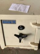 DUDLEY SAFES - home safe with key, 41cms H, 36cms W, 37cms D