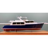 FINE MODERN SCALE MODEL OF A MARLOW POWER MOTORYACHT, made by Changfeng Ship Model Works,