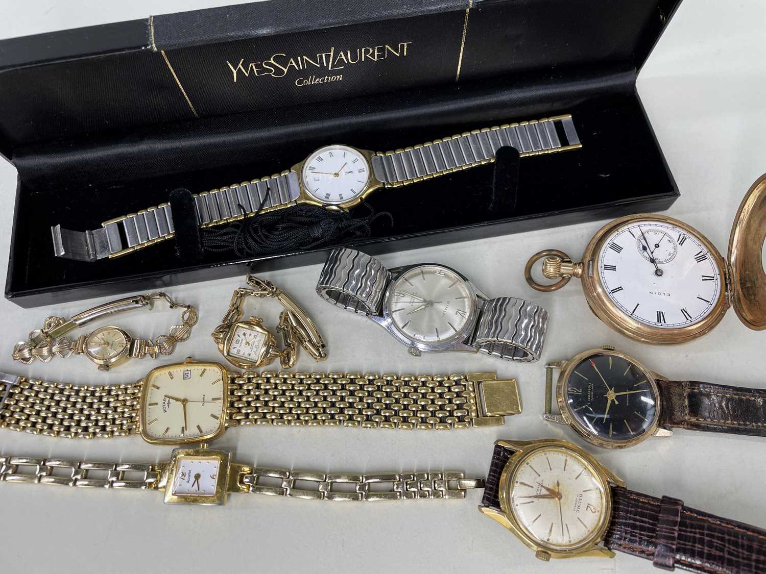 ASSORTED LADIES & GENTS WATCHES comprising Yves Saint Laurent ladies wristwatch in box, other