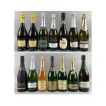 FOURTEEN BOTTLES OF ASSORTED SPARKLING WINE including two bottles of champagne, seven bottles of