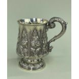 GEORGE IV SILVER CHRISTENING MUG / TANKARD, John, Henry & Charles Lias, London 1829, overall