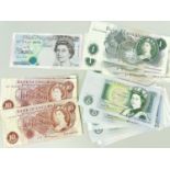 COLLECTION OF 25 UK BANKNOTES, including J.B. Page One Pound (x9), D.H.F. Somerset One Pound (